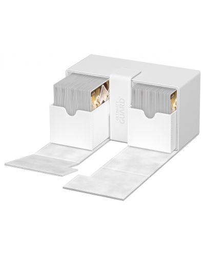 Κουτί για κάρτες και αξεσουάρ Ultimate Guard Twin Flip`n`Tray XenoSkin - Monocolor White  (200+ τεμ.) - 4